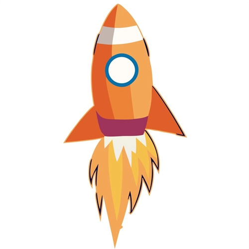 Space Explorers Theme IgnitorX Rocket Transparent Sticker